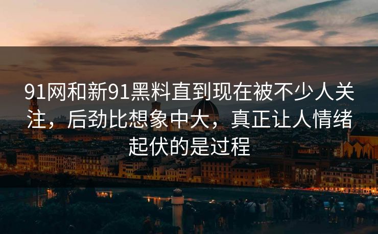 91网和新91黑料直到现在被不少人关注，后劲比想象中大，真正让人情绪起伏的是过程